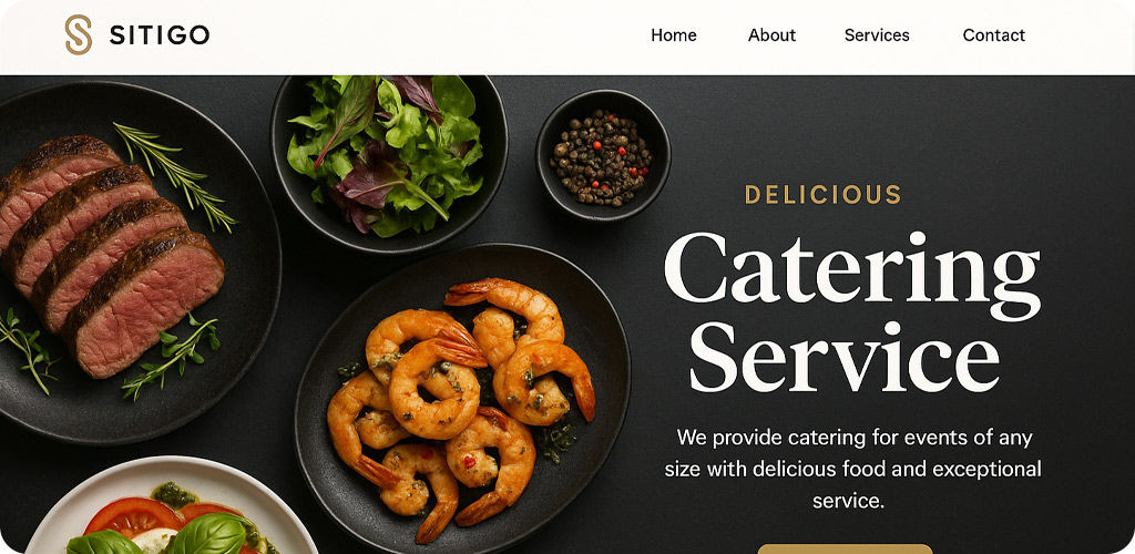 طراحی سایت کترینگ با سایتی گو