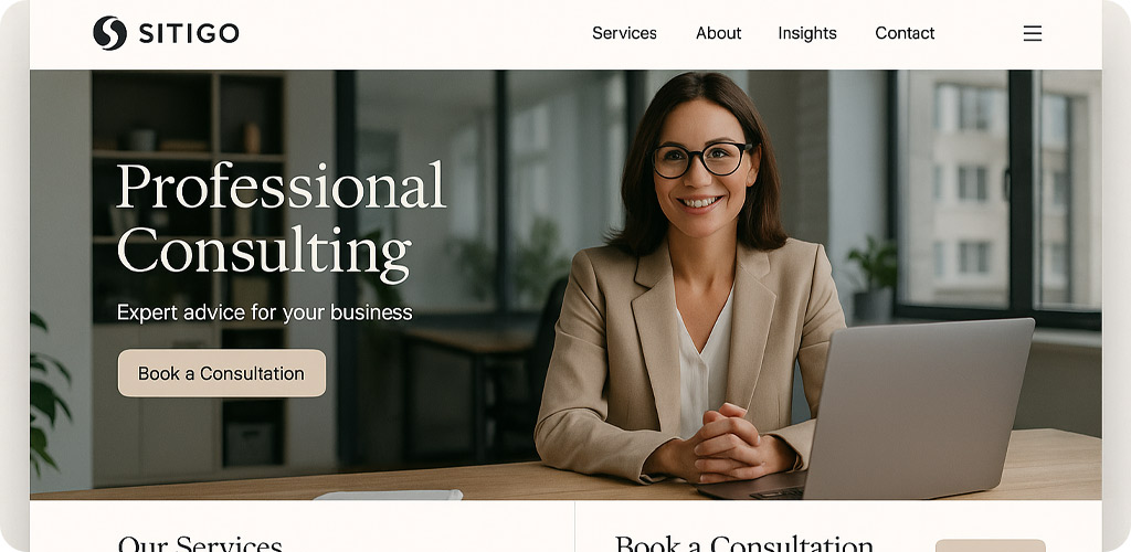 طراحی سایت خدمات مشاوره با سایتی گو