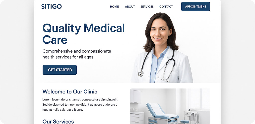 طراحی سایت پزشکی با سایتی گو
