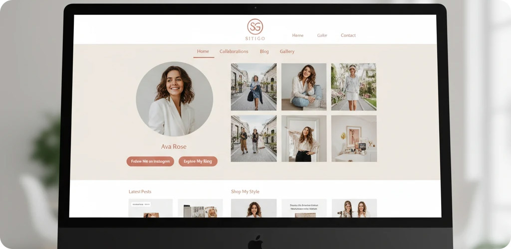 طراحی سایت اینفلوئنسر با سایتی گو