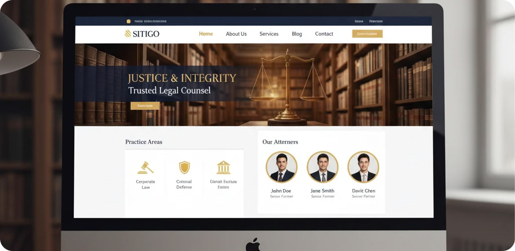 طراحی سایت وکیل و وکالت و حقوق با سایتی گو