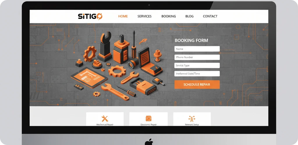 طراحی سایت تعمیرکار با سایتی گو