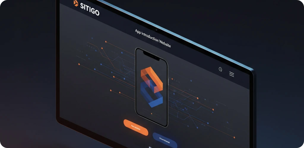 طراحی سایت معرفی اپلیکیشن موبایل با سایتی گو