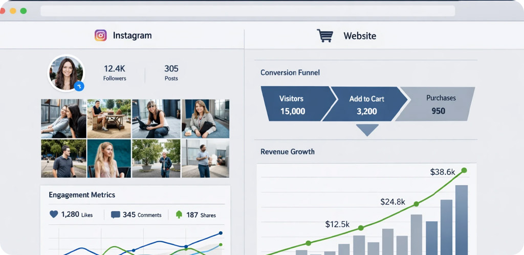 مقایسه فروش در اینستاگرام و وب سایت با سایتی گو